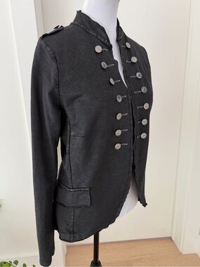 ELISSIA Open Front Jacket Military Sgt. Pepper Double Row Buttons Edgy Steampunk